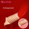 EXVOID Penis Sleeve Delay Ejaculation Reusable Condom Dildo Enlargement Adult Products Sex Toys for Men Penis Erection Cock Ring