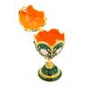 Egg Style Trinket Box Hinged Enamelled Rhinestones Multifunctional Home Decor Alloy Vintage Jewelry