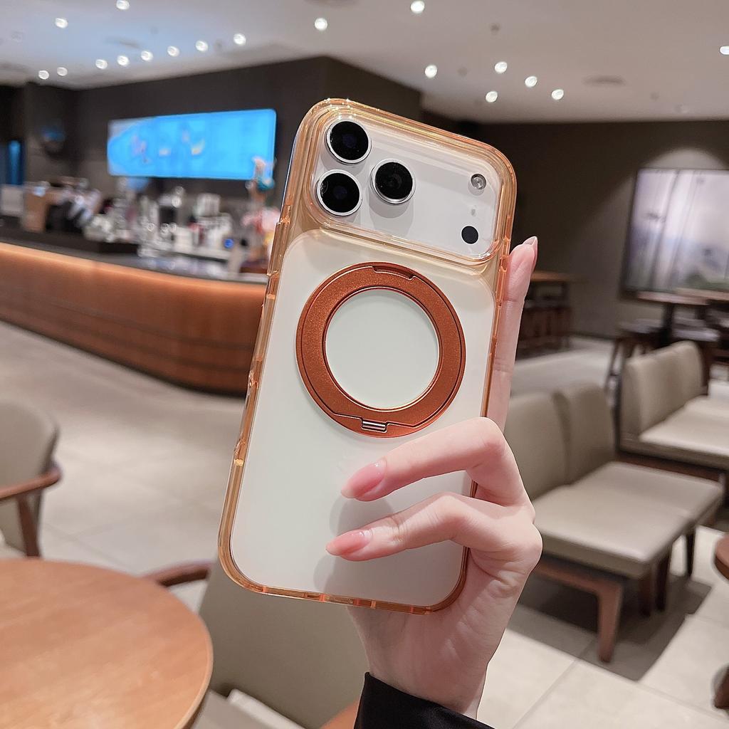 Applicable to Apple 18Promax mobile phone case, Hyun Shadow 360 bracket, iPhone17 magnetic suction 16Pro anti-drop protective case.