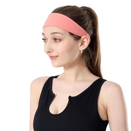 Men Women Running Headband Solid Color Elastic Fashion Workout Headband Moisture Wicking Breathable Gym Sweat Band Fitness Yoga