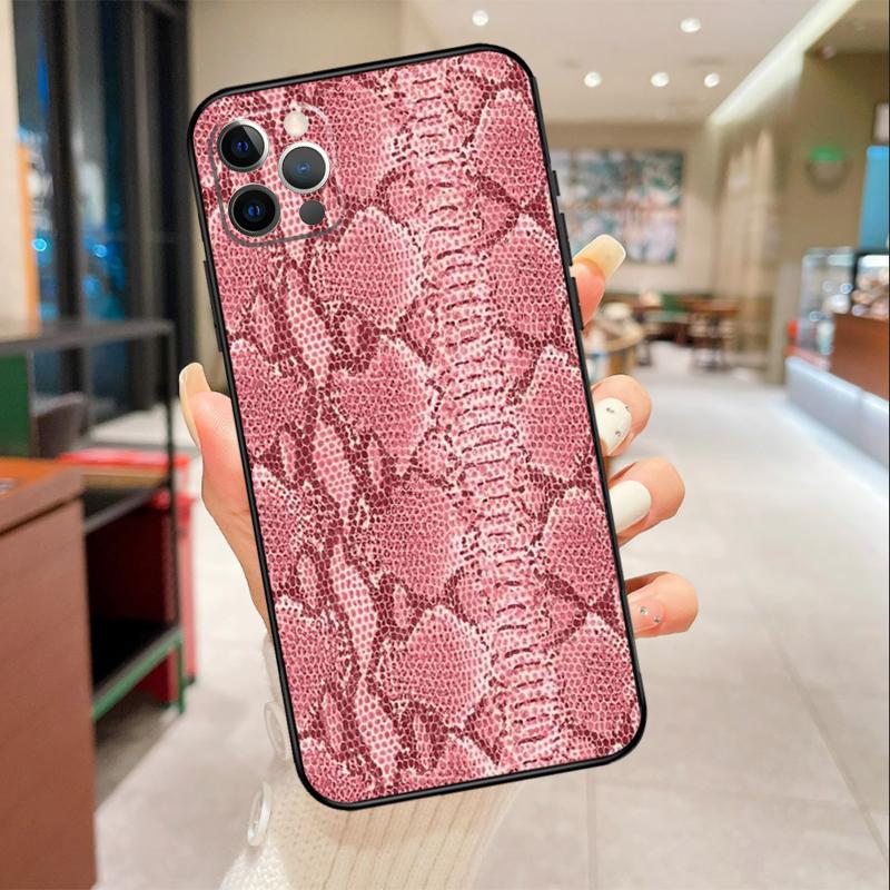 Snake Skin Print Phone Case For iPhone 17 16 15 14 13 11 12 Pro Max mini 16 Plus 16e 17 Air Protective Cover