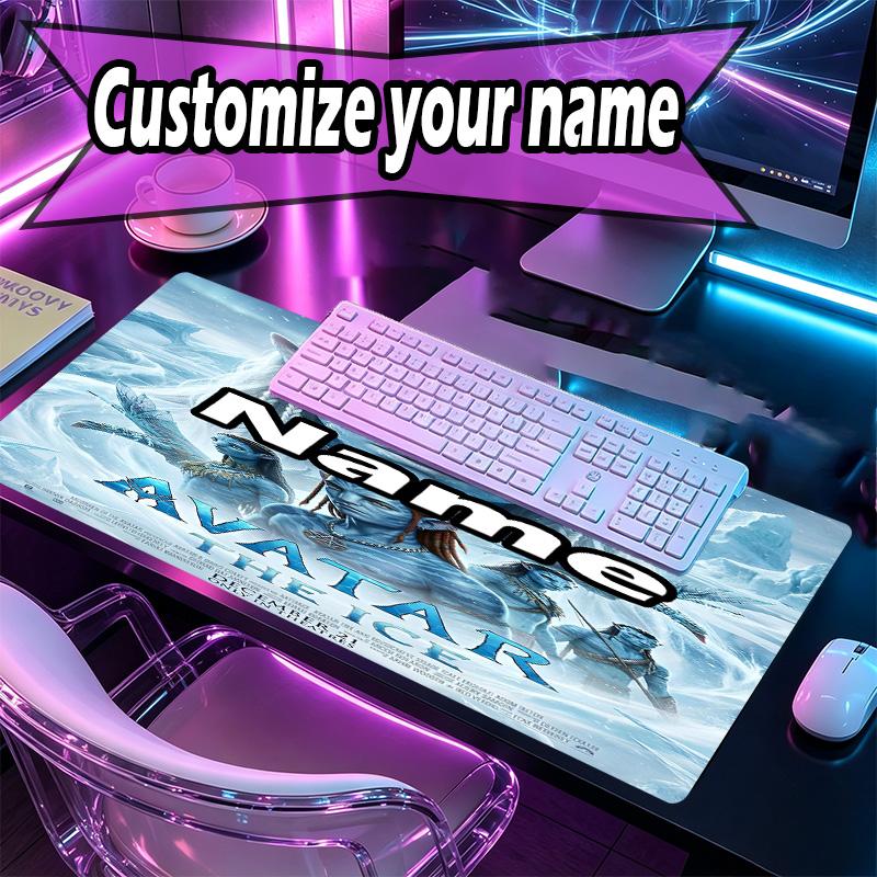 Tapis de souris personnalisé avec nom et avatar, Tapis de bureau pour ordinateur portable PC, Tapis de bureau décoratif pour la maison, Support pour clavier, Cadeau