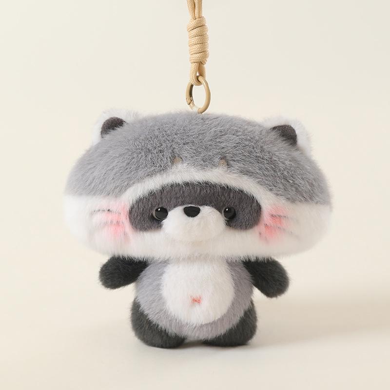 Cute Squirrel Plush Keychain Healing Stress Relief Bag Charm Birthday Gift for Girls