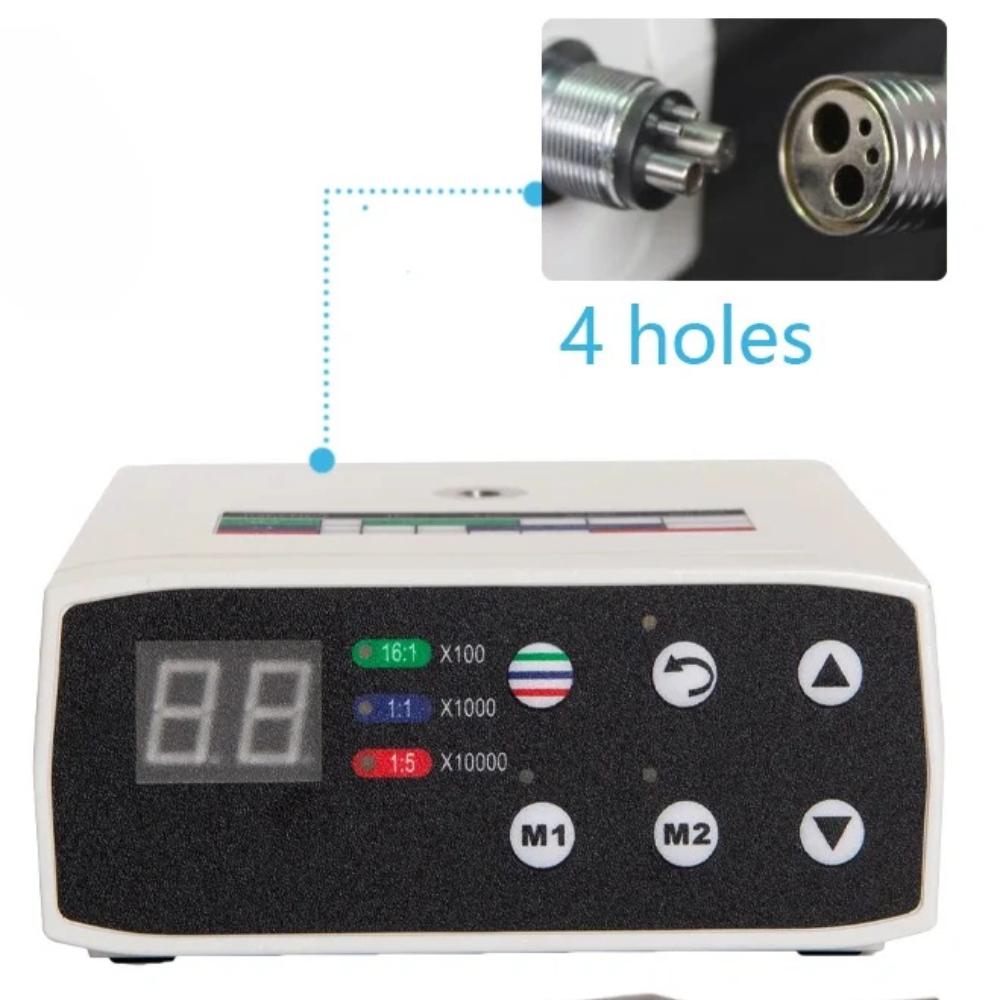 

Стоматологический бесщеточный электрический светодиодный микромотор с 1:5 волоконно-оптических красных колец с противоположным углом, пригодных для инструмента микромоторного оборудования стоматолога 4 hole motor белый
