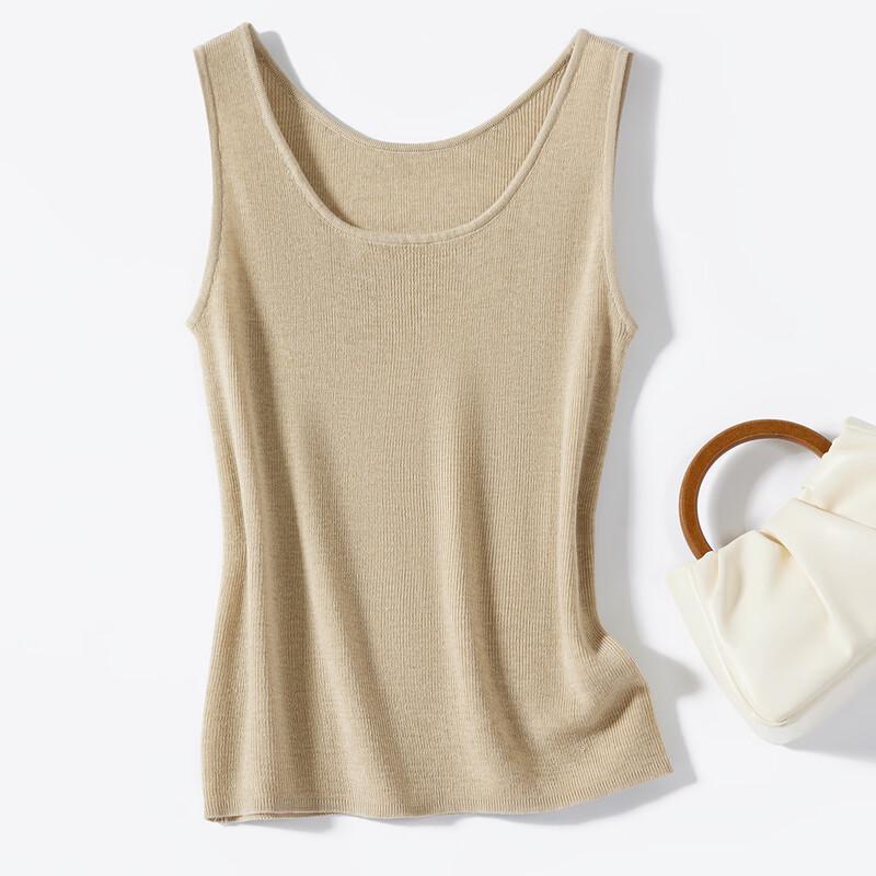 Jinjujing Women's Silk Blend Knitted Camisole Top