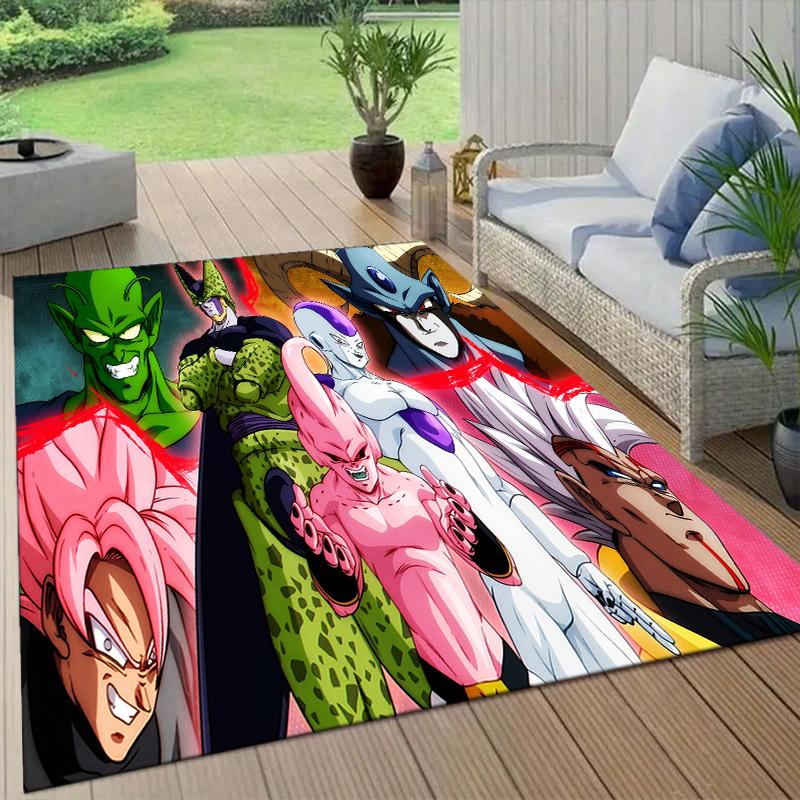 Dragon Ball Pattern Square Carpet,Area Rug,Carpet Rug for Living Room Bedroom Sofa Playroom Decor,Non-slip Floor Mat,Holiday Birthday Gifts