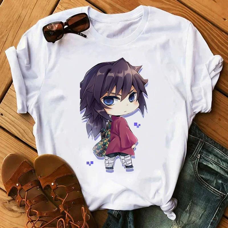 Kimetsu No Yaiba Kamado Nezuko Tričko s grafickým potiskem Ženy Harajuku Estetické bílé topy Tričko 2021 Dámské tričko japonského stylu