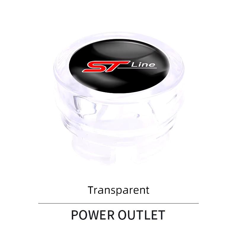 1Pcs Car Cigarette Lighter Cover DustProof Decoration Cap For Ford Focus 2 3 Mondeo Kuga Fiesta MK7 Escort Edge C-Max Fiesta GT9