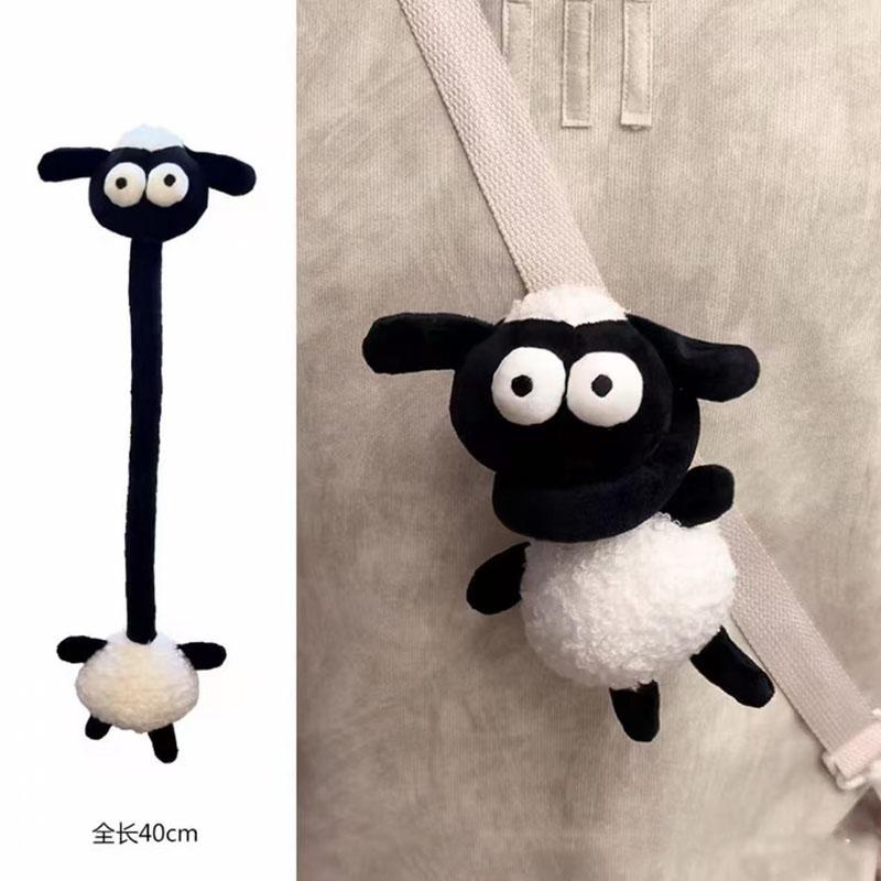 Long Neck Evil Sausage Dog & Chihuahua Plush Keychain Pendant Cute Stuffed Animal Doll for Machine Gift