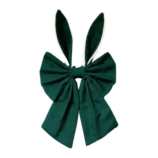 16-tums påskkransrosetter Glad påskkaninöronrosett för trädtopp Dekorativ tygrosett för vårhelg Ytterdörr Vägg Fönster Inomhus Utomhus