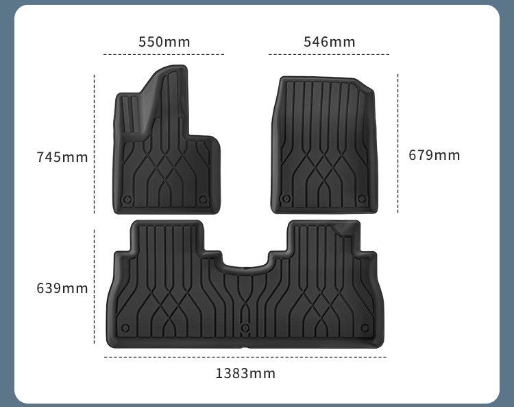 Kompatible TPE-Fußmatten für 25 Changan Qiyuan Q07 Modelle - Umweltfreundliche Auto- und Kofferraummatten