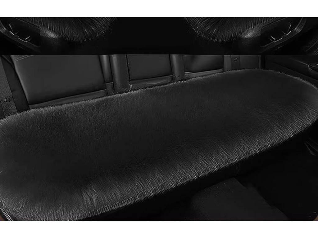 Plush Winter Car Seat Cushion - Furry Single Piece for Rear Seat Comfort