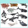 Conjunto Premium de Modelos Realistas de Animais Marinhos Apresentando Polvo Tartaruga Baleia Pinguim Brinquedos Para Crianças e Colecionadores Em Três Tamanhos e Pesos