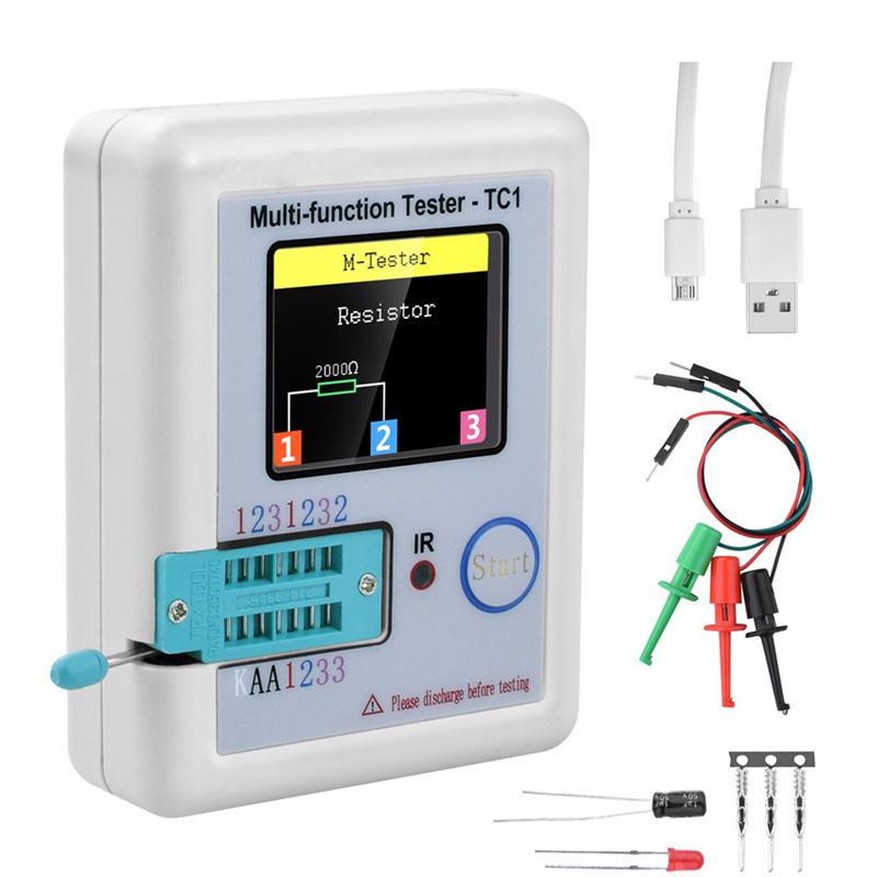 LCR-TC1 Transistor Tester with Full Color Screen - Test Capacitors, Inductors, ESR