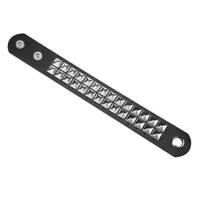 Retro Punk Studded Men's PU Leather Wristband Bracelet