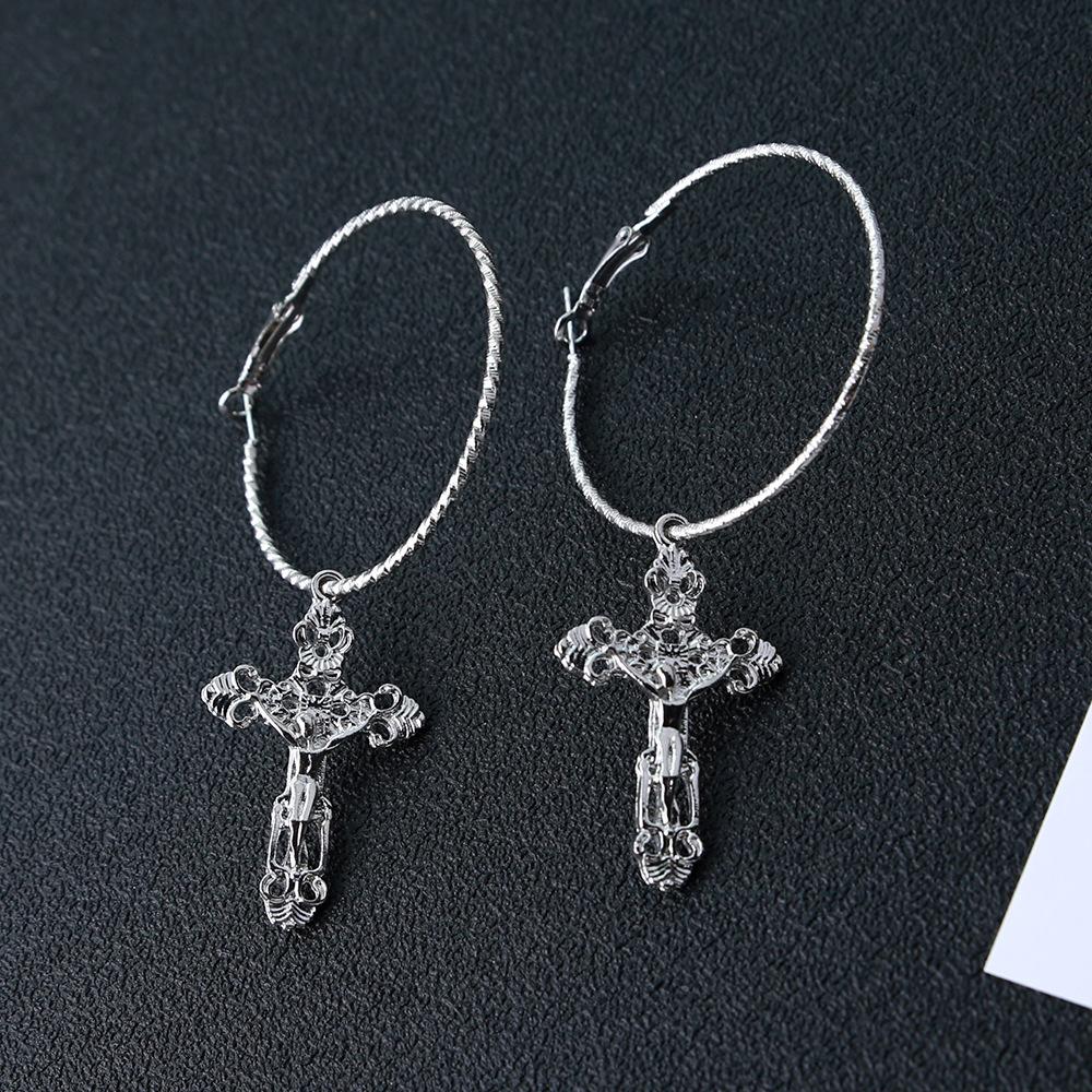 Cross Earrings for Women Cross Pendant Earrings Drop Earrings Vintage Jewelry Accessories