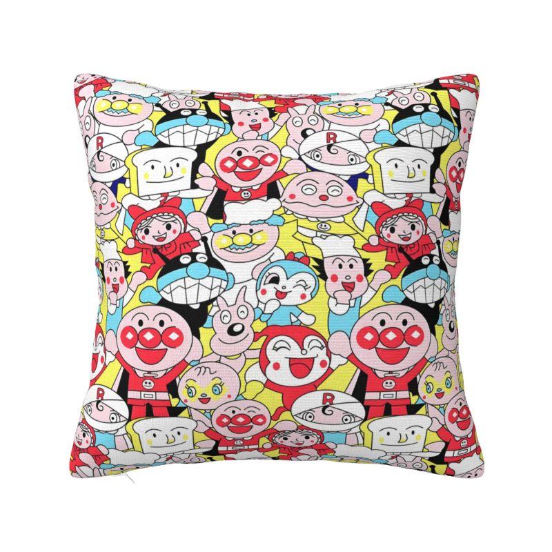 

Custom Modern Anpanmans Anime Cushion Cover for Sofa Velvet Manga Cartoon Throw Pillow Case 30cmx30cm