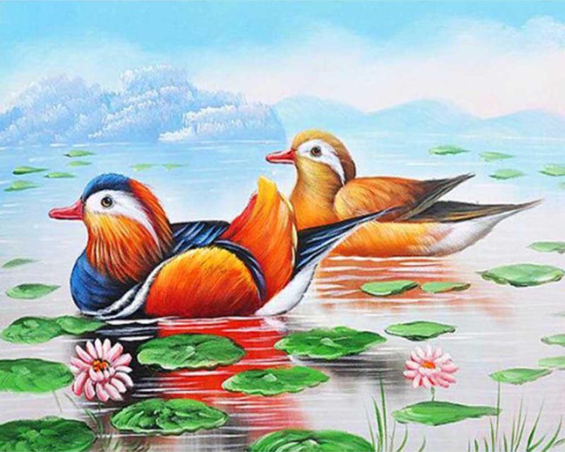 5D-Diamantstickerei zum Selbermachen, kleine Tiergeister, Bild mit Strasssteinen, Diamantmalerei, Blumen und Einhörner, Diamantmosaik, Bastelset, Heimdekoration