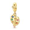 Original 925 Sterling Silver Charms Painter Bead Starry Sky Paint Palette Pendant Fit Original Bracelets For Women DIY Gift