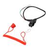 Boat Engine Kill Stop Switch with Safety Tether Lanyard For 22mm Handlebar Motorcycles Dirt Bike ATVs UTVs Outboard