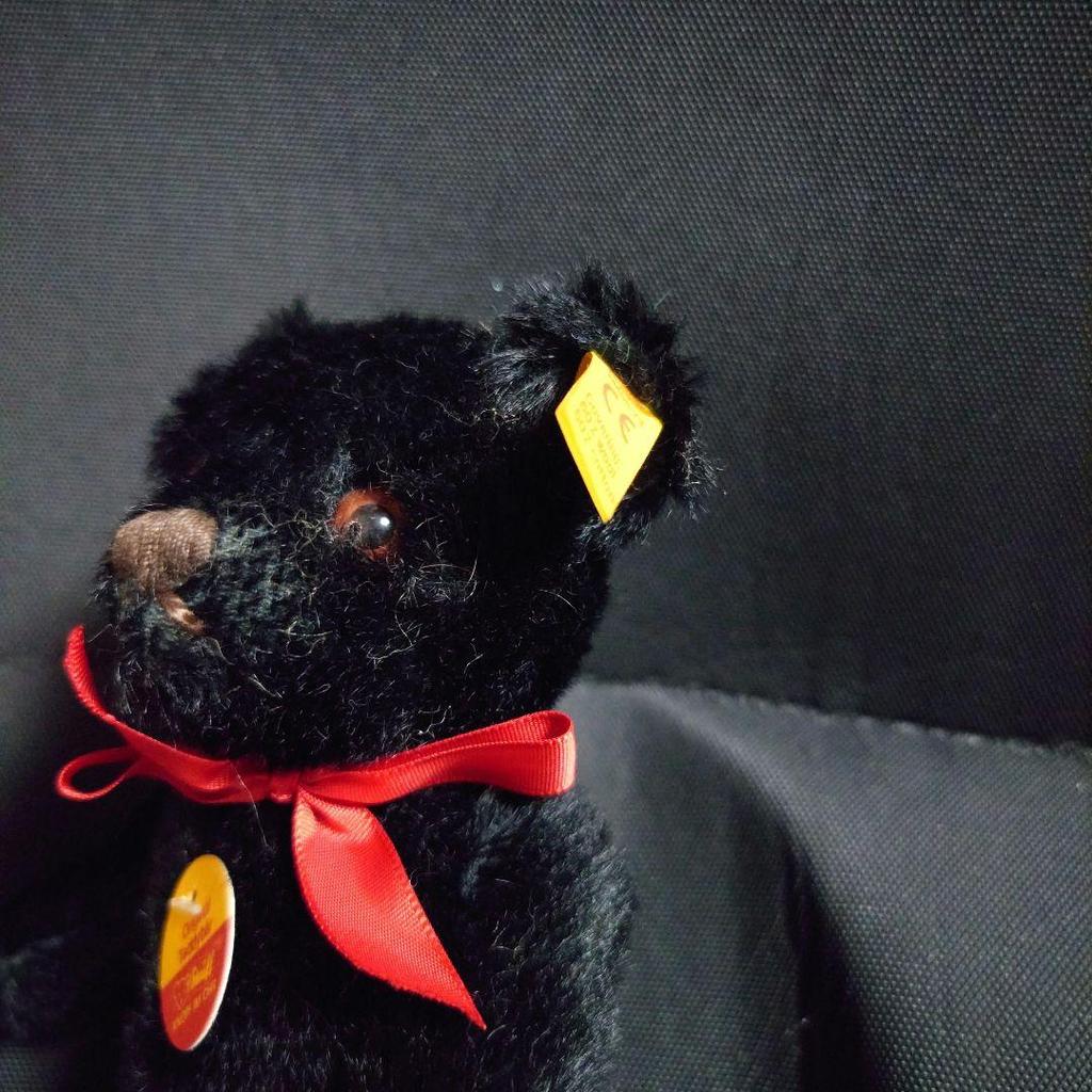[GEBRAUCHT] Ausgezeichneter Zustand Vintage Steiff Teddybär, Deutsches schwarzes Mohair