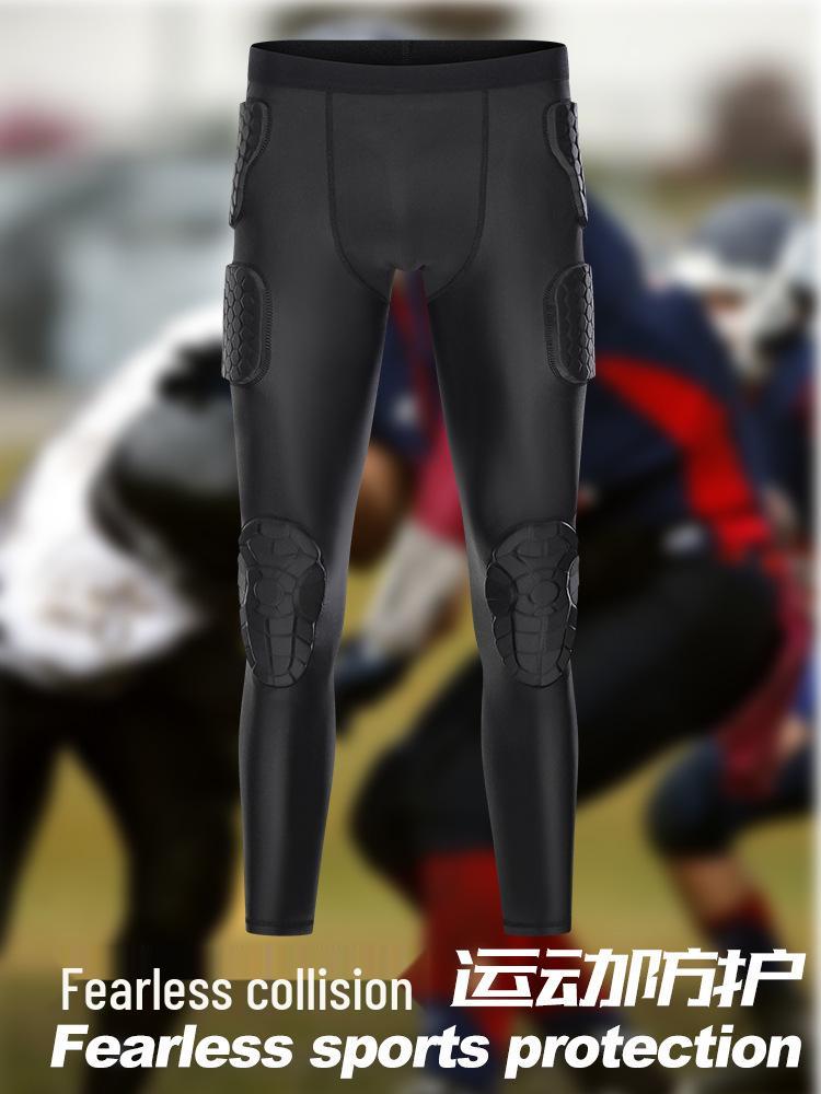 Rugby/Football Anti-collision Protective Gear Set: Padded Pants & Shoulder Pads for Goalkeepers - Tight-fitting, 3D Sports Equipment