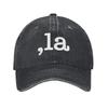 Classic Comma La Kamala Harris Biden Baseball Caps Unisex Distressed Denim Washed Headwear  President Election Outdoor Hats