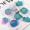 3D Marine Animals Flower Quicksand Silicone Mold Resin Shaker Charm Mould Keychain Pendant Jewelry Making Tools DIY Craft Supply