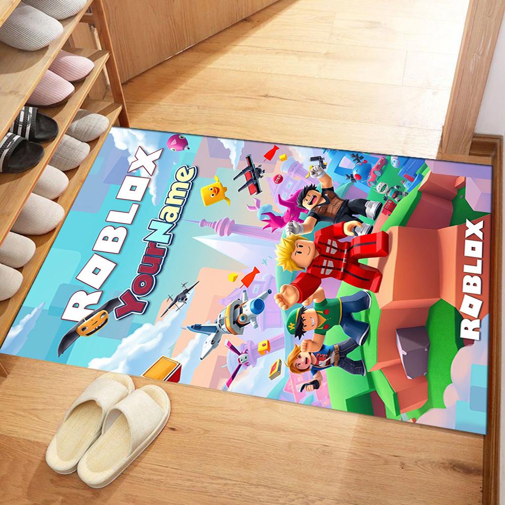 Roblox 405 Personalized Text Floor Rug Office Rug Perfect for Dining Room Bedrooms Entryway Playrooms Anti-slip Rug Decorate Offices