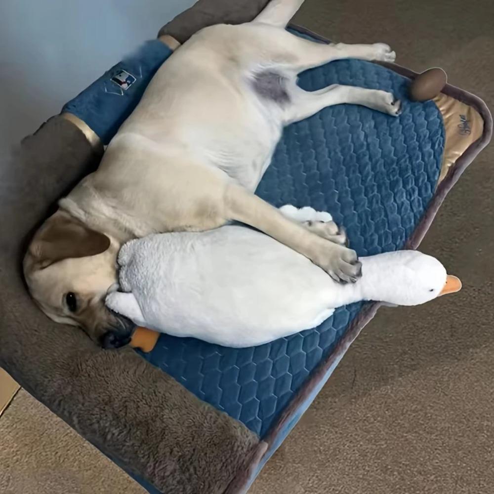 Grande Peluche Realistico Anatra Oca Cane Giocattolo - Morbido Resistente da Masticare & Giocare, Carini Accessori Interattivi per Animali, Miglior Compagno Divertente