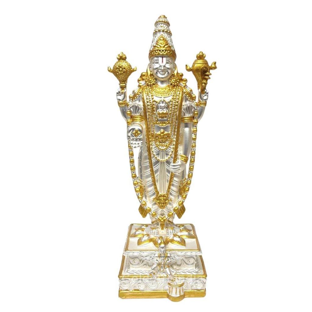 Lord Tirupati Balaji Idol with Garuda Murti for Mandir Pooja Room Lord Vishnu Shree Venkateswara Swamy Statue God Balaji Home Decor