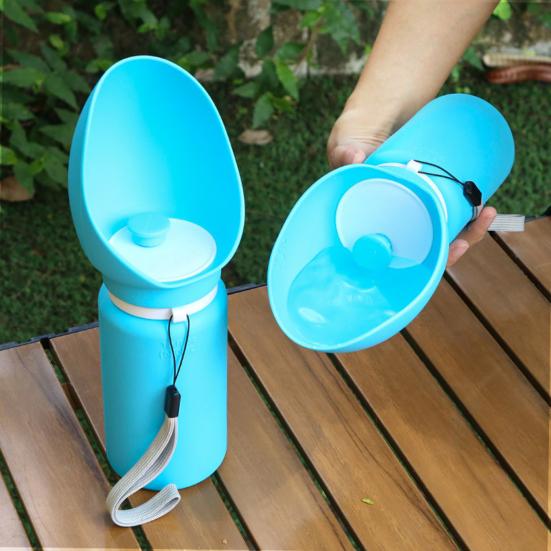 Foldable Dog Water Bottle Portable Leak-Proof Water Dispenser with Drinking Bowl Silicone