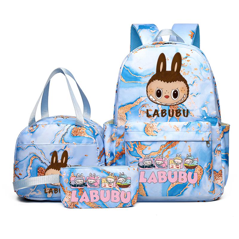 3 Buc/set Rucsac Drăguț Imprimat Geantă de Prânz Etui pentru Creioane Adolescent Băiat Fată Rucsac Student Zimomo Ghiozdan Femei Geantă de Călătorie Cadou