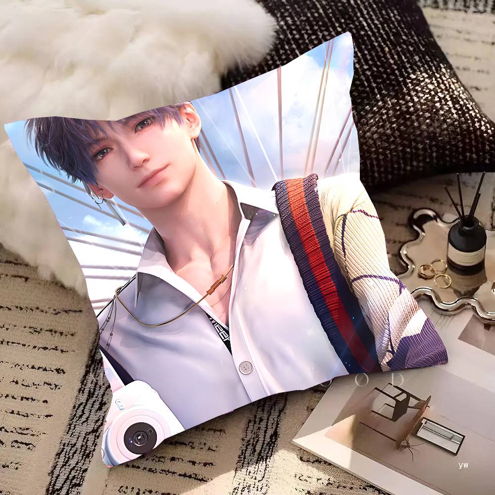 Game Love And Deepspace Rafayel Pillow Case Square Pillow Bedroom Sofa Leisure Comfort Cushion Car Living Room Home Decoration