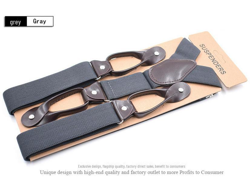 

Подтяжки на пуговицах в британском стиле унисекс: Широкие 3,5-дюймовые застегивающиеся плечевые ремни для делового костюма