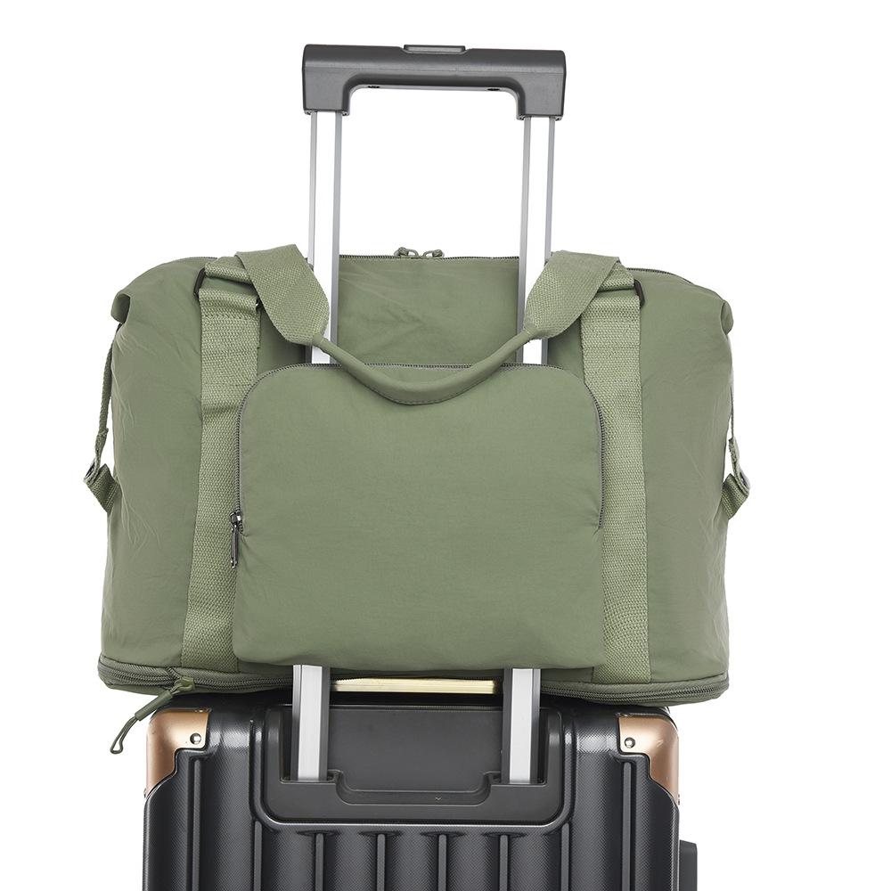 Foldable Expansion Wet and Dry Separation Sports Fitness Bag Multi-pocket Classification Handbag Travel Bag Can Be Used To Pull Rod