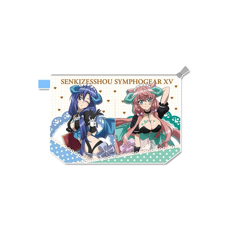 Сезонные растения Senki Zesshō Symphogear XV Оригинальная иллюстрация Водоотталкивающая косметичка [Цубаса Кадзанари и Мария Каденцавна Ева] Маленький Дьявол