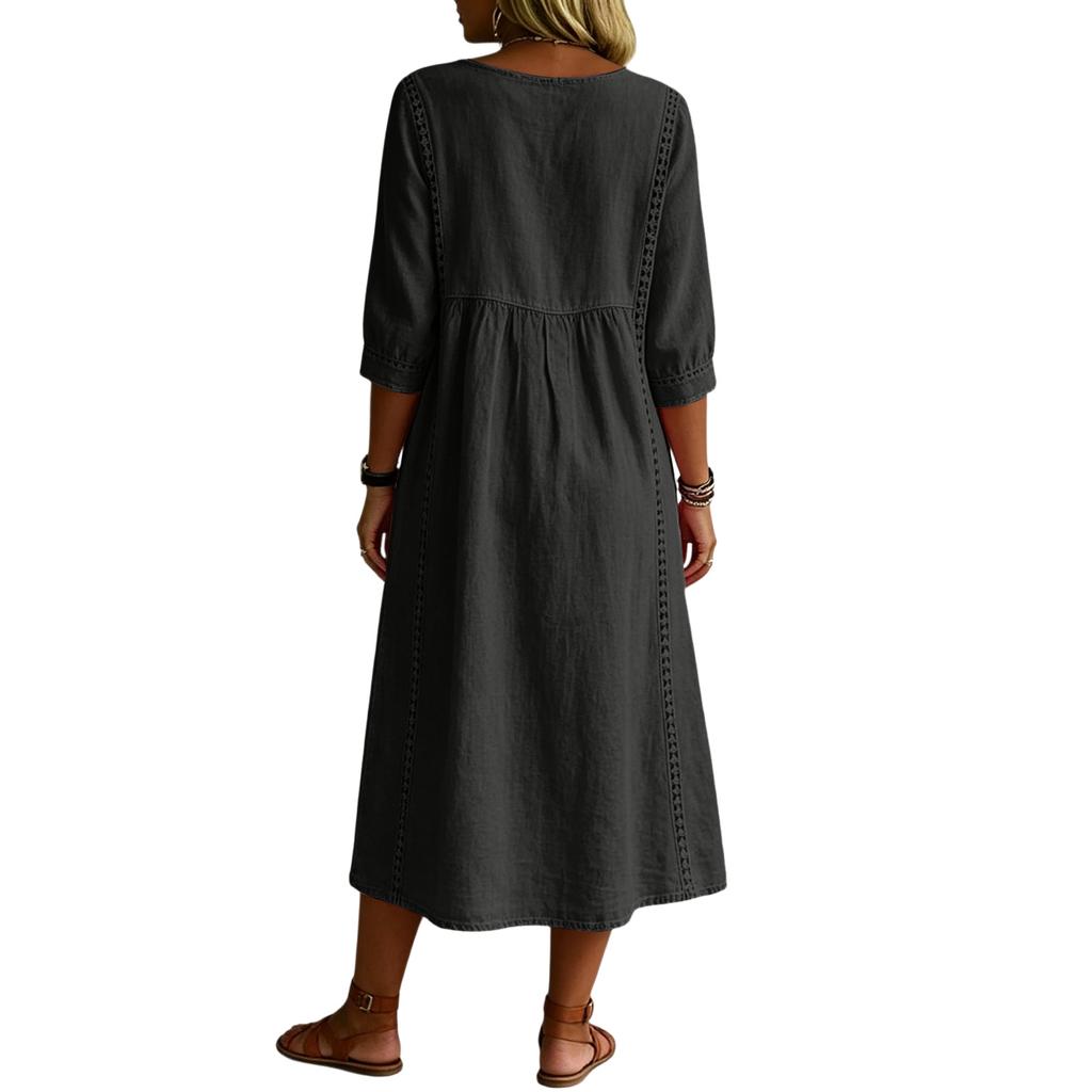 Damen Sommerkleider lockere Passform V-Ausschnitt halber Ärmel Strandkleider für Damen elegante Kleider für Damen Urlaubs kleider für Damen 2026