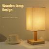 Bedside Table Lamp Eye Protection USB Powered Fabric Lampshade Modern Minimalist Nightstand Light for Bedroom Study Fixed Brightness Beige Yellow