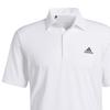 adidas Ultimate365 Solid Left Chest Golf Polo Shirt Men Polo Shirts White GM4122