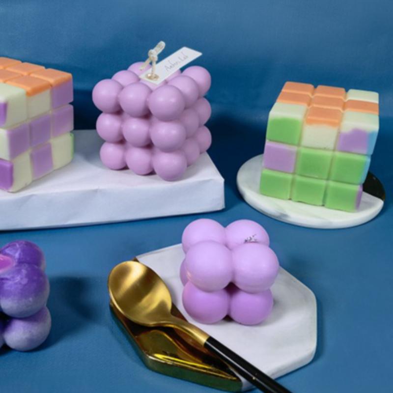 Cube Silicone Mold - DIY Ball Aromatherapy Candle Molds, Creative Baking & Mousse Cake Mould