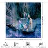 Mermaid Shower Curtain Fairy Tale Castle Fantasy Design Waterproof Fabric Custom Printed For Bathroom Decor Dark Blue Pink Green