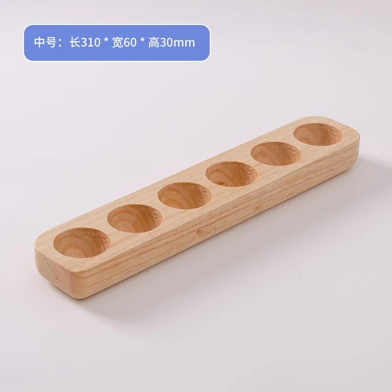 Solid Wood Egg Tray Egg Storage Box Display Rack Storage Tray Kitchen Organizer Dessert Plate Snack Bowl Dim Sum Dish Egg Rack