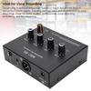 Mikrofon HeimAudio Leistungsverstärker mit 3 60dB Gain und 48V Phantom Kleiner Stereo Audio Vorverstärker für Dynamische und Kondensator Mikrofone Kabel