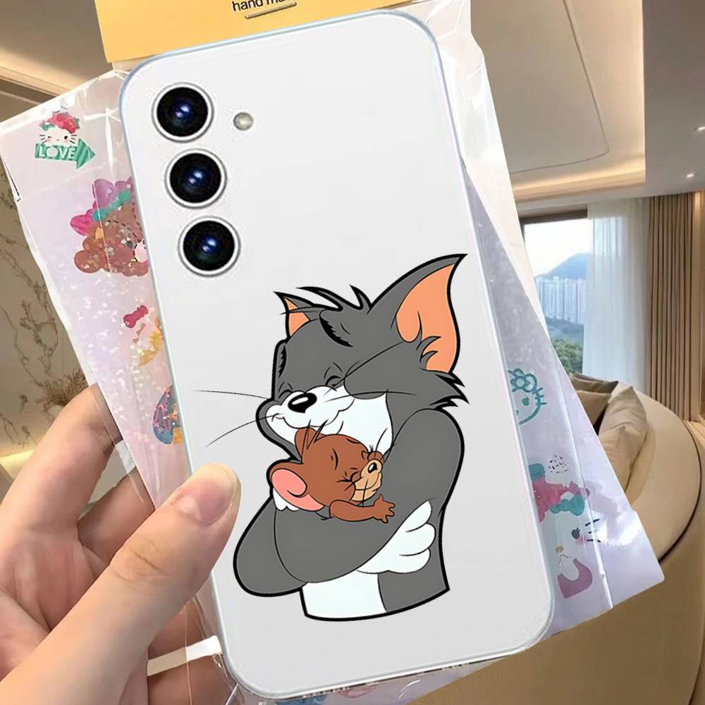Coque de téléphone mignonne Jerry et Tom Pour Samsung Galaxy Coque transparente A52 A12 A51 S21 Edge S22ULTRA S23 S24 S20LITE Plus Ultra