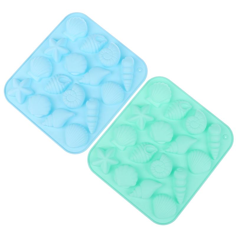 16 Cavity Shell Conch Starfish And Other Shaped Silicone Molds Diy Candy Mousse Pastry Pudding Chocolate Cake Baking Mold