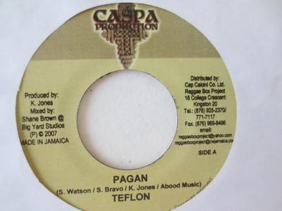 7-Zoll Schallplatte TEFLON - Pagan NONE Caspa Productio 2007 Jamaika Reggae, Ska & Dub Gebraucht