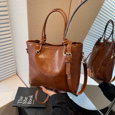 Premium Retro Handbag Women's 2025 Popular Messenger Bucket Bag Textured Commuter Shoulder Bag