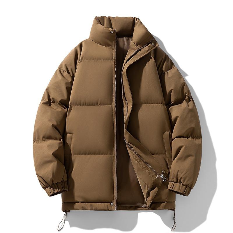 Couple Down Cotton Jacket Men's Winter Loose Casual Versatile Hooded Bread Jacket Thickened Warm Cotton Coat Men