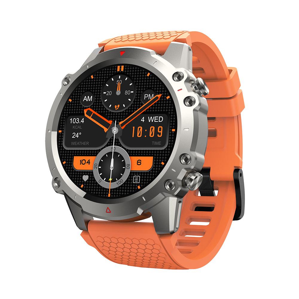 DM52 Sports Smartwatch 1.45inches Full Touchscreen 360x360 Bluetooth Call/Music HX3602 IP68 Waterproof Multiple Sports Mode Android Outdoor Watch